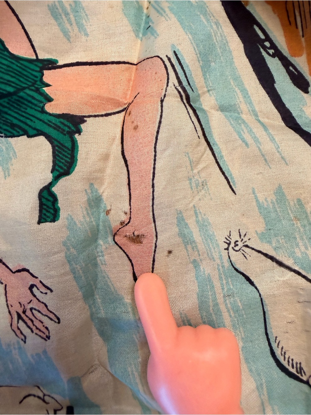 Rare Vintage 1940s Al Capp Li’l Abner Silk Scarf Sadie Hawkins - Picture 15 of 15